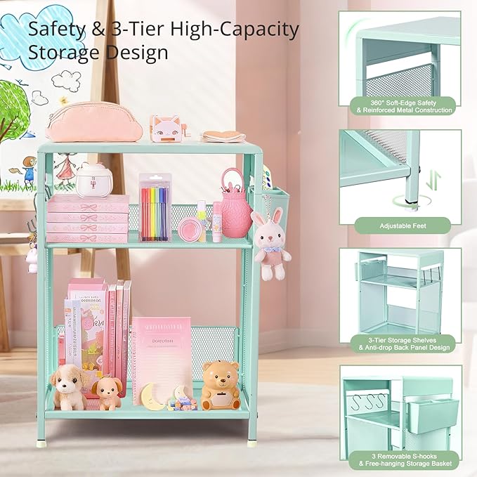 ECOLOVI Kids Nightstand 19in High - Image 7