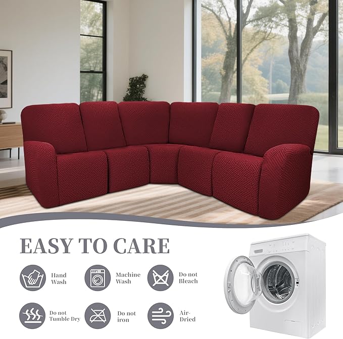 100% Waterproof Sectional Recliner Couch Covers - Image 8