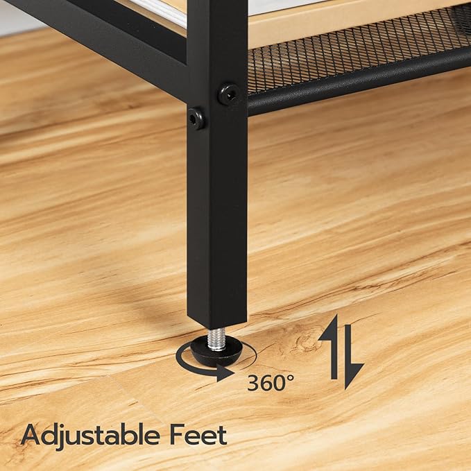 HOOBRO Tall Side Tables, Industrial End Telephone Tables - Image 8