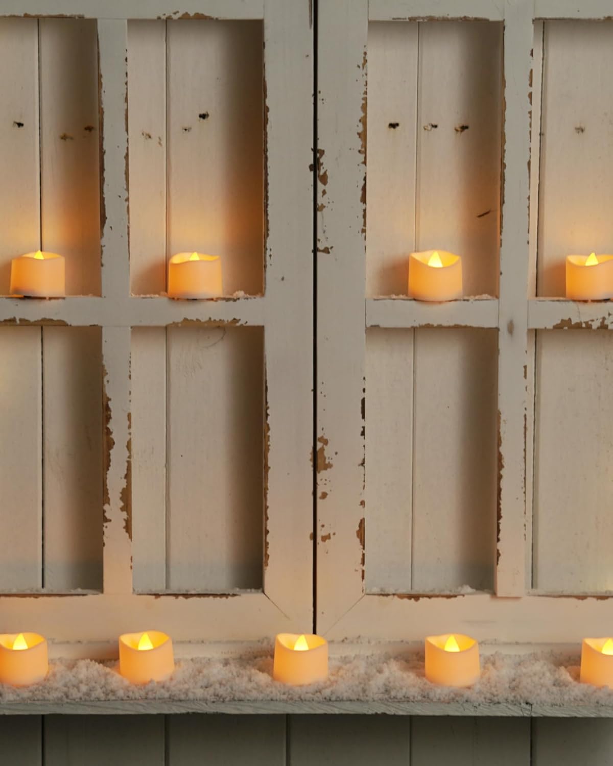 Homemory 24-Pack Flameless LED Tea Lights Candles Battery Operated, 200+Hour Fake Electric Candles TeaLights for Votive, Aniversary, Wedding Centerpiece Table Decor, Funeral, Halloween, Christmas