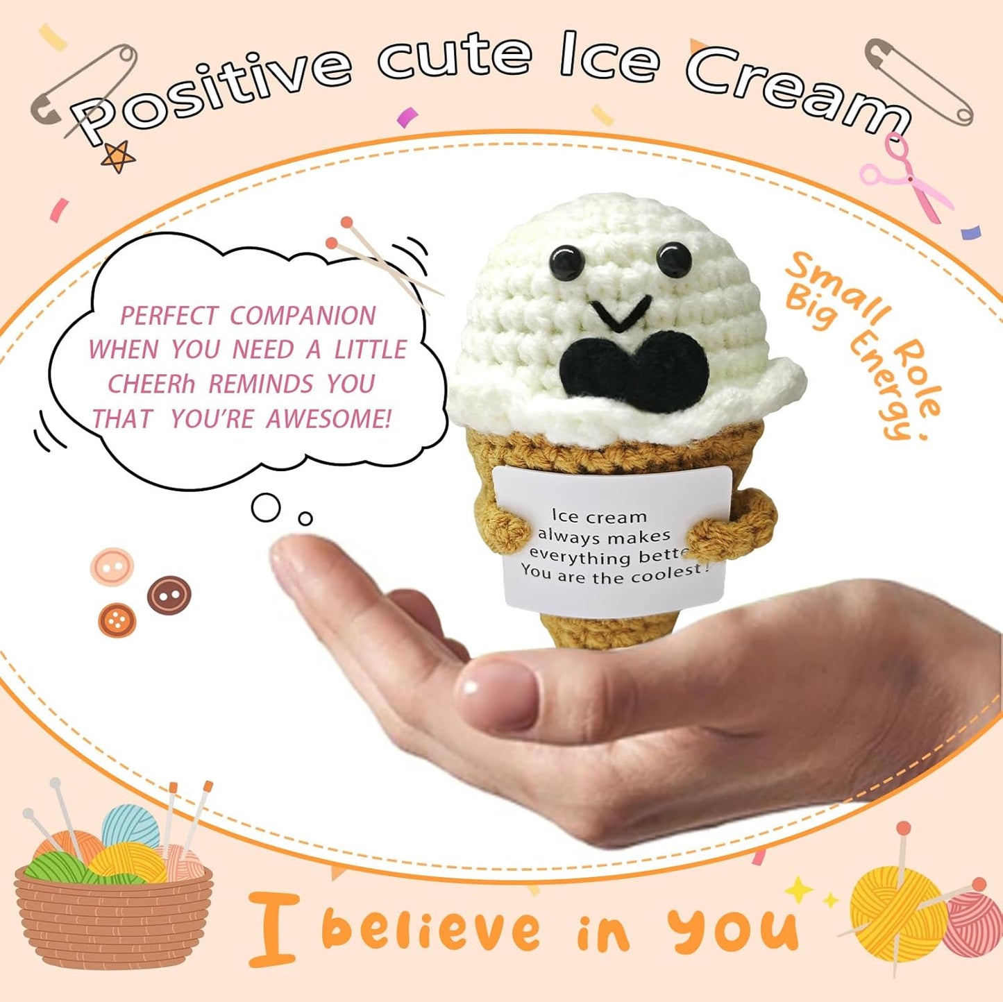 Funny Handmade Gift-Unique Cute Presents for Women & Men,Emotional Cheer Support,Birthday Gifts for Her/Him,Friends,Coworkers,Family