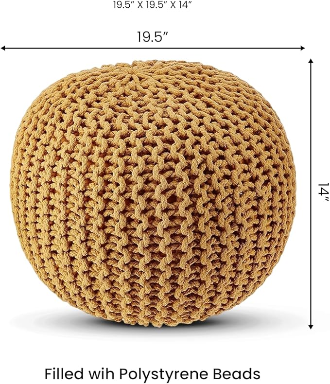 REDEARTH · Round Pouf Ottoman - Image 3