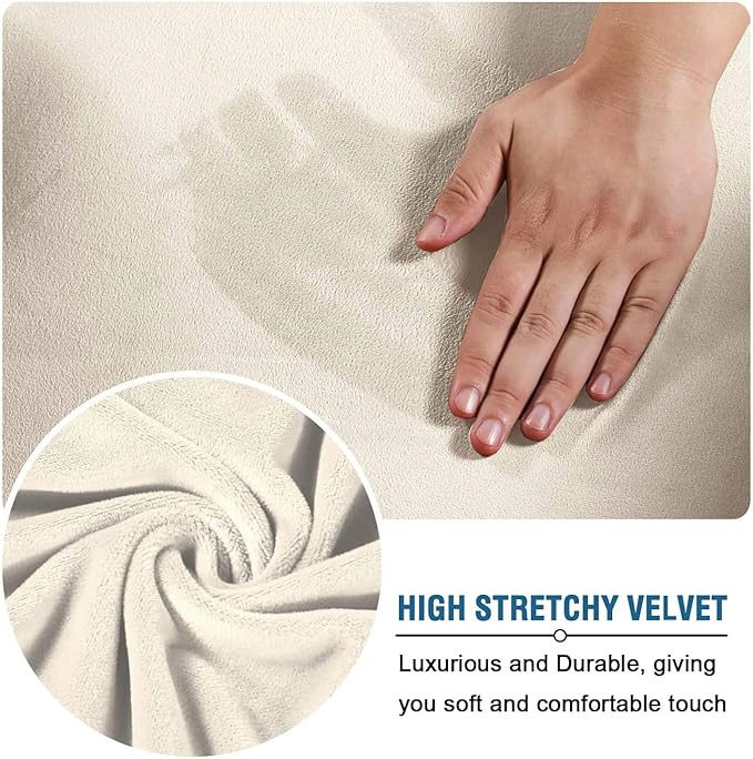H.VERSAILTEX Rich Velvet Stretch 2 Piece Cover Chair Slipcover Sofa Cover - Image 5