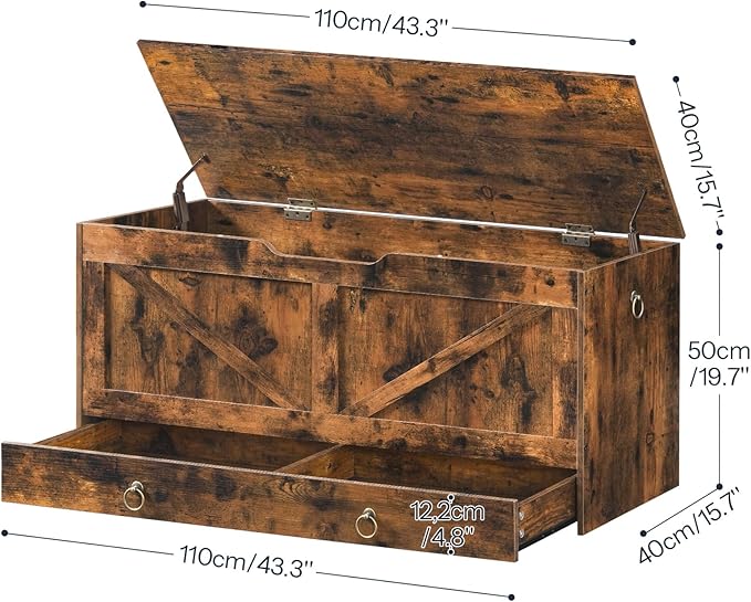 HOOBRO Storage Chest, 43.3" Toy Chest - Image 3