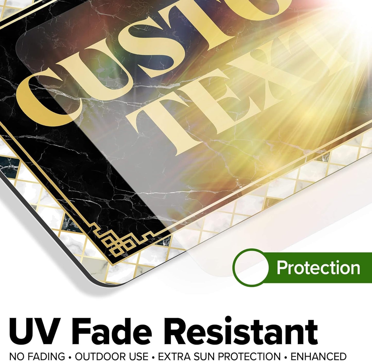 Custom Sign, Custom Street Sign, 11 Font Colors, 13 Font Styles, 4 Hole Options, 22 Sizes, 7x10 Inches, Rust Free DiBound, Fade Resistant, Made in USA by My Sign Center (Marble Tile)