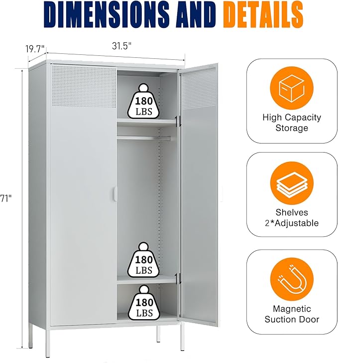 Washsemba Metal Storage Cabinets Locker - Image 2