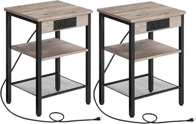 HOOBRO Side Tables Set of 2 by HOOBRO