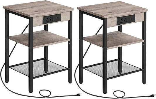 HOOBRO Side Tables Set of 2 by HOOBRO