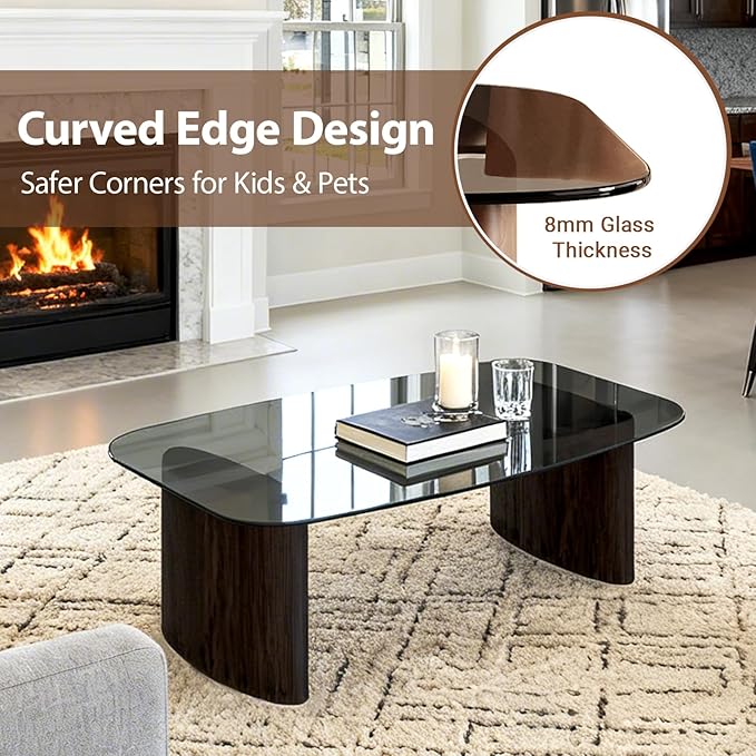 Modern Glass Coffee Table, Coffee Table - Image 2