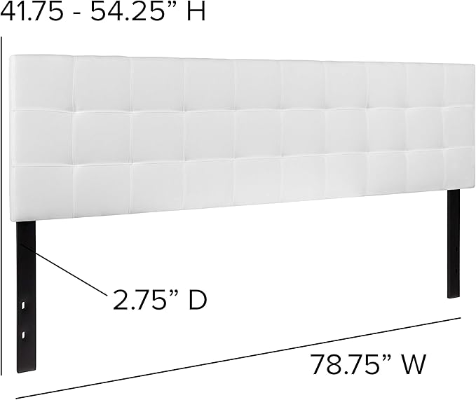 Flash Furniture Bedford Box Stitch Tufted Upholstered King Size Headboard in - Image 2