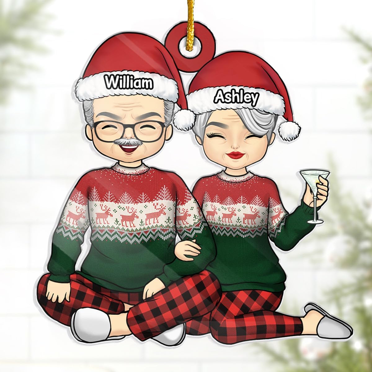 Pawfect House I'm Yours Forever, Personalized Acrylic Ornaments, Couple Christmas Ornaments, Christmas Anniversary Birthday Gifts for Couples, Husband Wife Gifts, Housewarming Gift