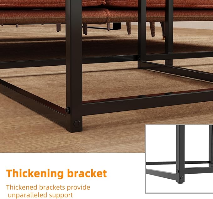Wisfor Nesting Tables Set of 2, Nesting Black Coffee Table Set - Image 6