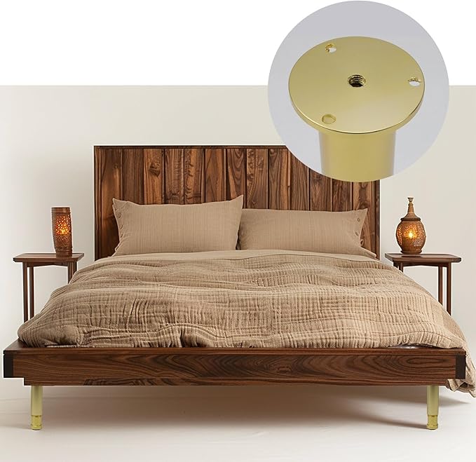 4 Pcs Gold Adjustable Sofa Legs Metal Modern Furniture Legs - Image 9