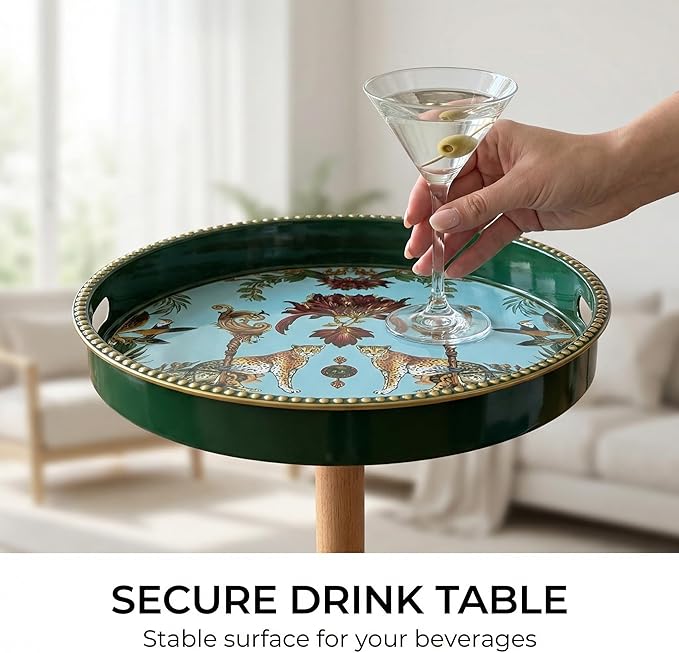 Gesodant Boho Single Leg Round Side Table - Image 5