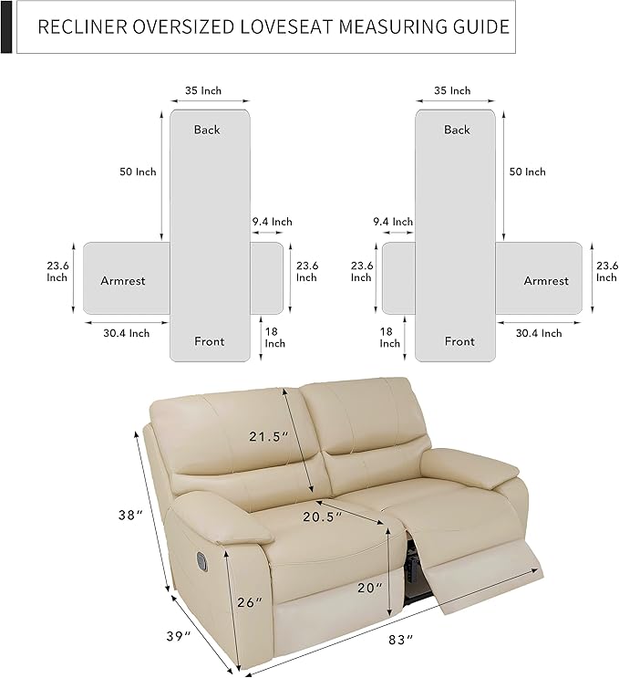 Easy-Going Recliner Sofa Cover, Reversible Couch Cover - Image 6