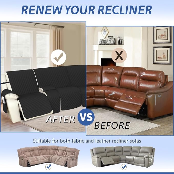 Arfntevss Recliner Sectional Couch Covers 1OO% Waterproof L Shape Sofa Cover - Image 5