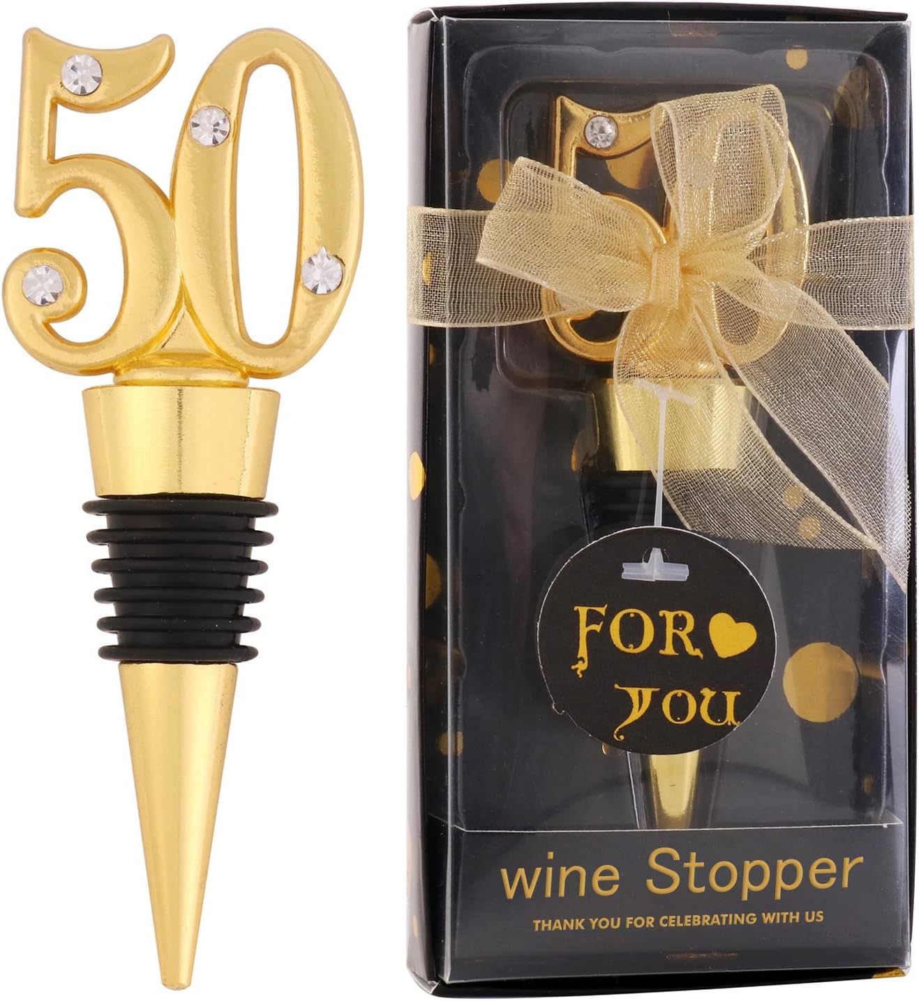 24 Pack 50th Birthday Party Favors For Guests 50 Years Old Wine Bottle With Gift Box For 50th Wedding Party Favor Souvenirs Decoration