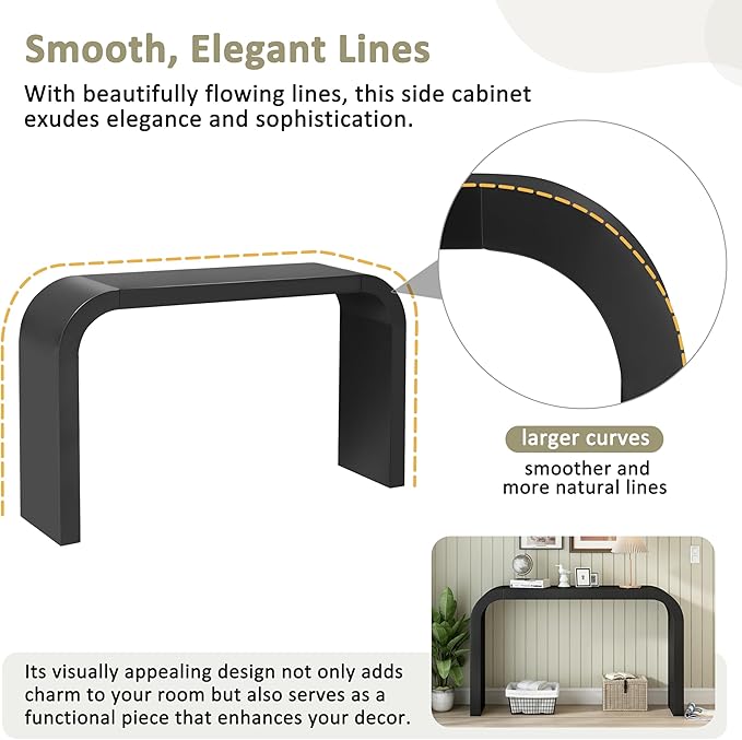 52'' Console Table Sofa Table Entryway Table, Modern Minimalist Console Table - Image 4