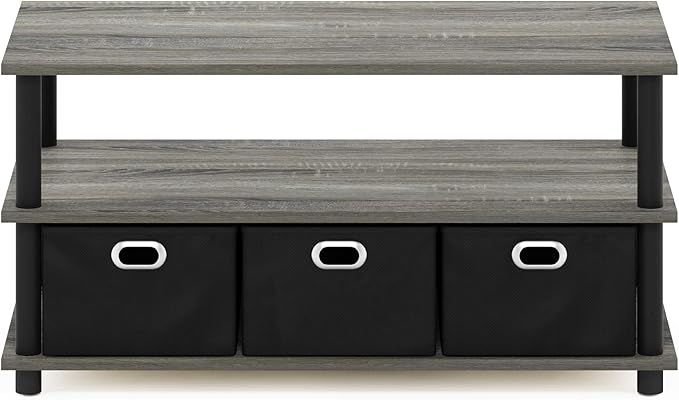 FURINNO Turn-N-Tube Coffee Table, 31.22D x 15.5W x 15.8H in, French Oak - Image 6