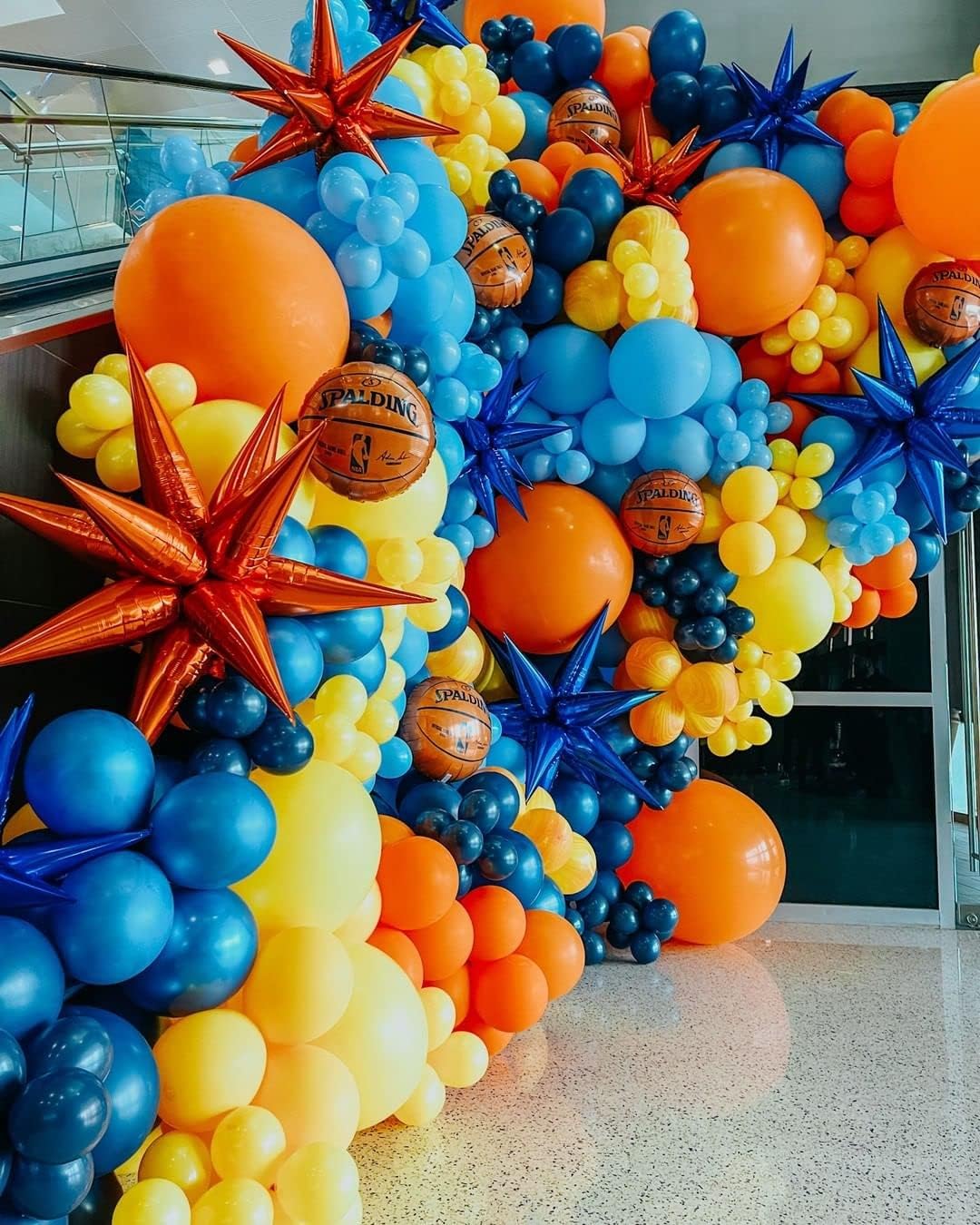 3pcs 26inch orange Star foil balloons.orange Explosion Star burst star balloon-Spike cone balloon for birthday party decorations,wedding,Bachelor party…