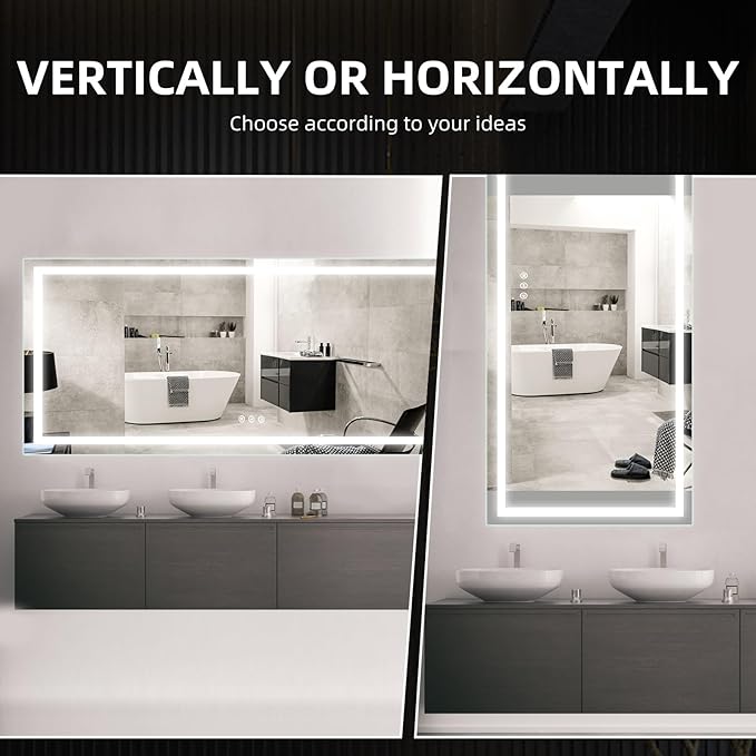 84" L x 32" W LED Bathroom Mirror - Image 6