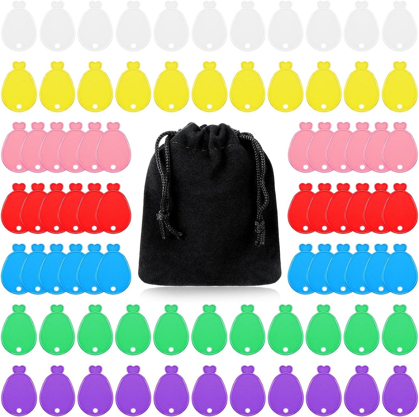 Lenwen 80 Pcs Balloon Weights Plastic Colorful Weights for Balloons for Birthday Party Decoration Wedding Holiday Celebration(Balloon Shaped,Rainbow)