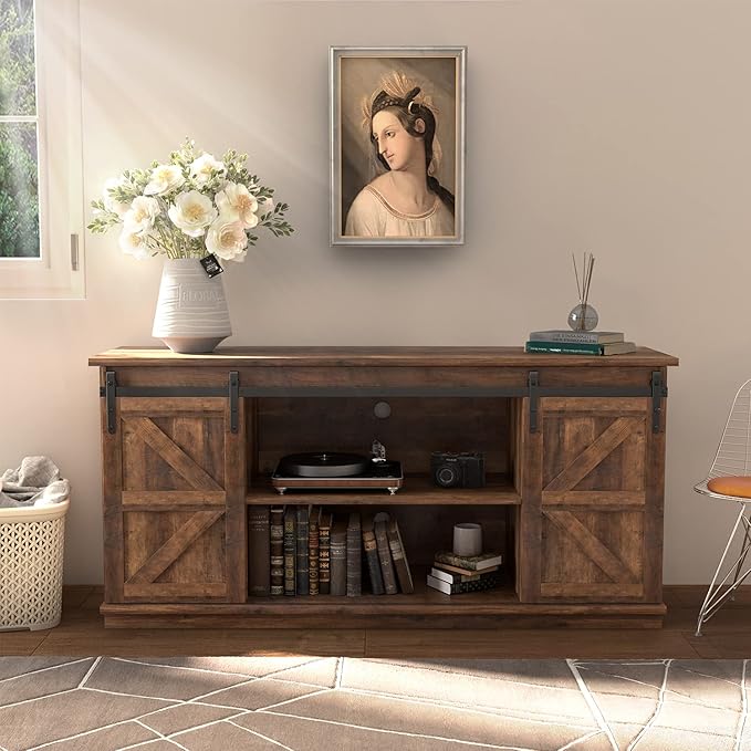 JUMMICO TV Stand for 65 Inch TV, Entertainment Center - Image 2