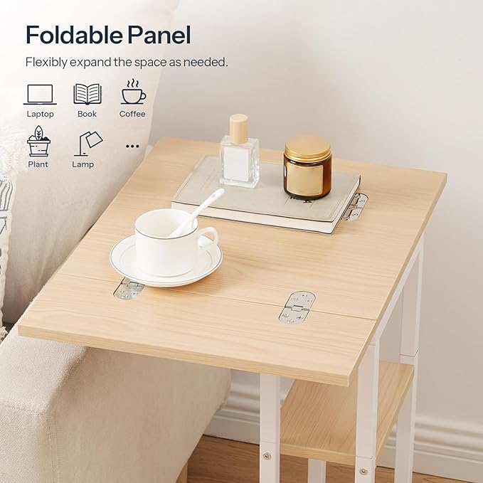 HOOBRO Foldable End Table, C Shaped Side Table - Image 7