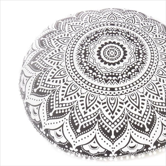 Mandala Floor Pillow Cover Meditation Cushion Seating Throw Hippie Round by EyesofIndia
