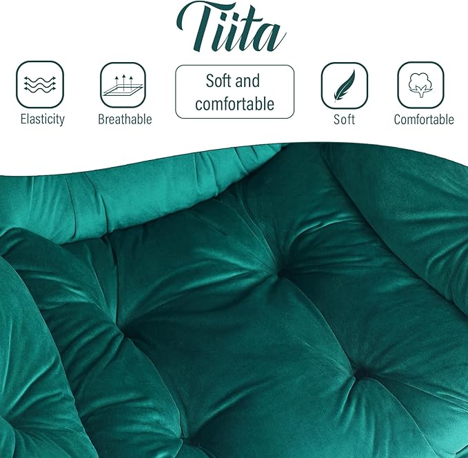 Tiita Lazy Chair with Ottoman, Comfy Leisure Sofa Armchair with Ottoman - Image 9