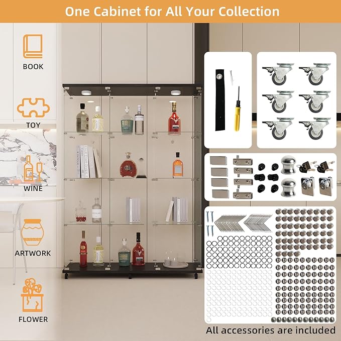 LFT HUIMEI2Y Glass Display Cabinet 12 Shelves - Image 6