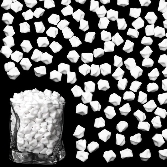 LAIDANLA 500PCS White Acrylic Gems Vase Fillers for Centerpiece White Fake Ice Cubes Plastic Diamonds Fake Crushed Rocks DIY Party Table Scatter Prop Wedding Decoration Accessories