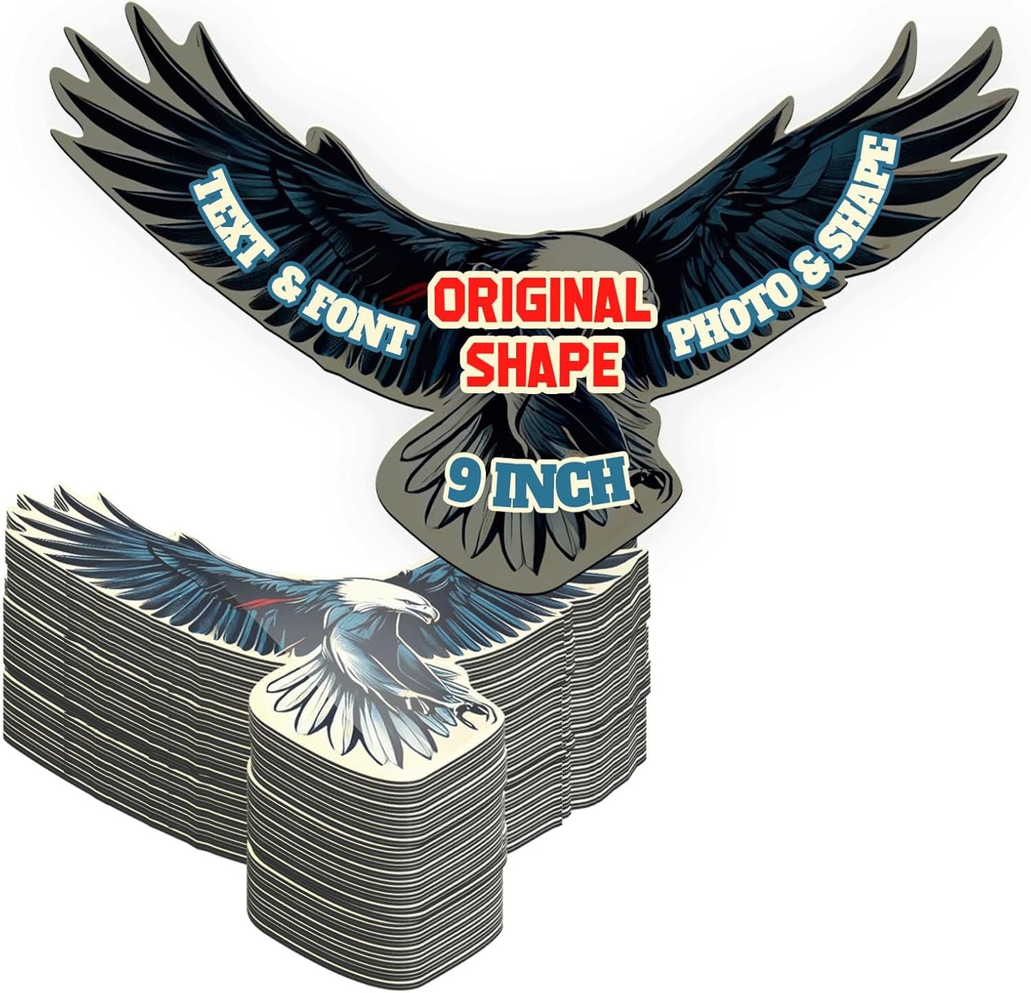 KETABAO – 9" Original Shape Photo Magnets for Refrigerators, Cars and Offices – Customizable Magnetic Decor