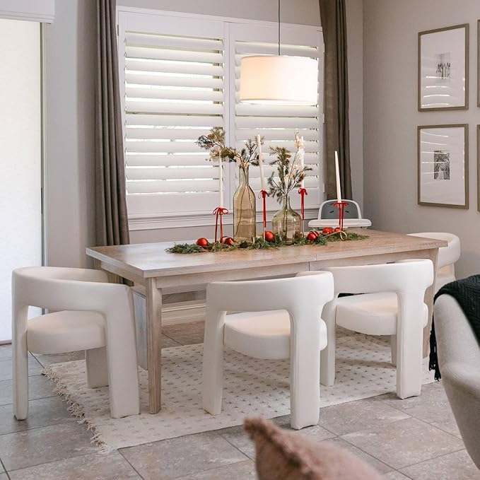 VESCASA Faux Leather Barrel Dining Chair - Image 3