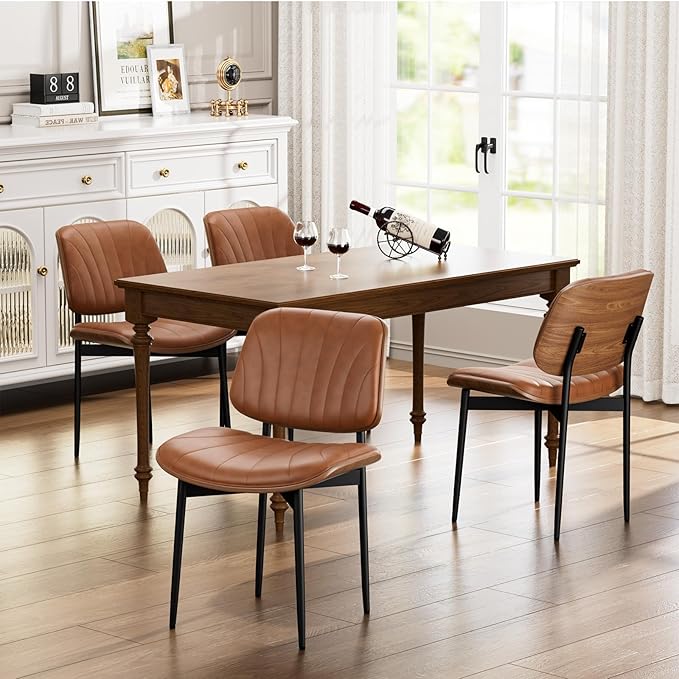 YaFiti Dining Chairs Set of 8, Dining Room and Kitchen Chairs, Mid Century - Image 4