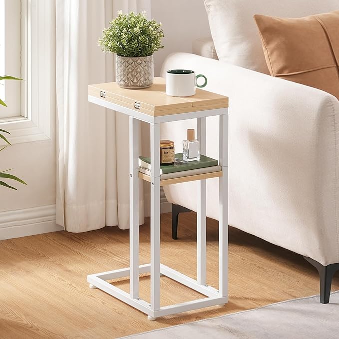 HOOBRO Foldable End Table, C Shaped Side Table - Image 6