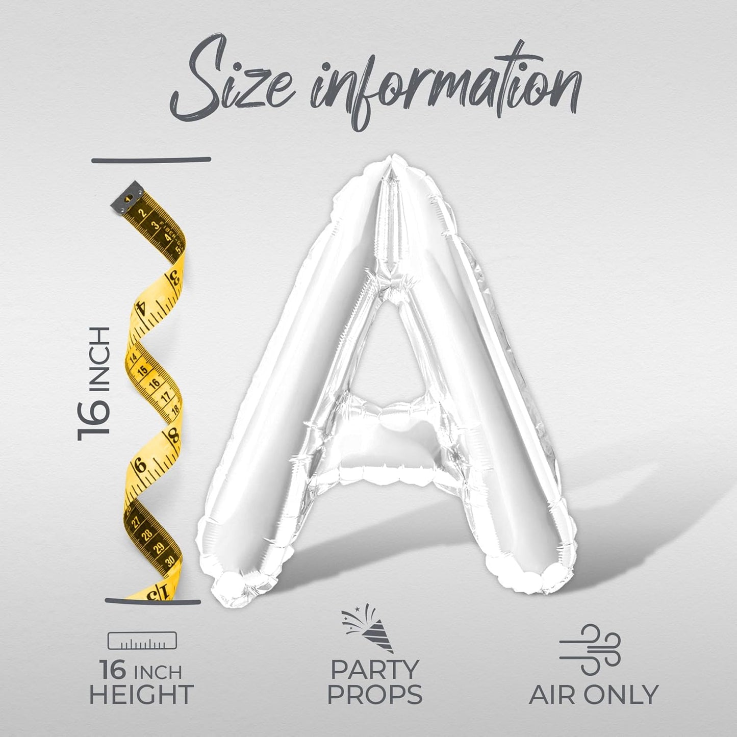 Letter Balloons - LETS GO GIRLS 16" Inch Alphabet Letters Foil Mylar Balloon Bachelorette or Hen Party Banner (White)