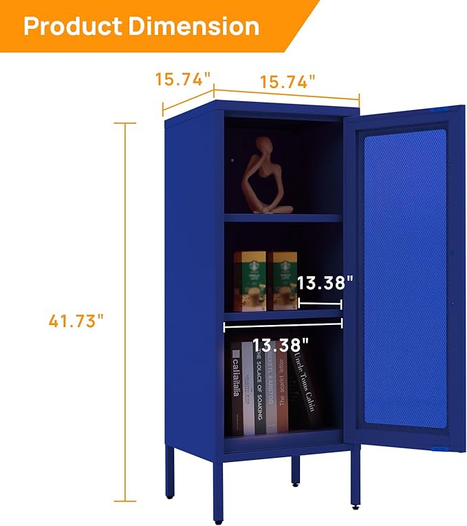 Slim Metal Storage Cabinet - Image 3