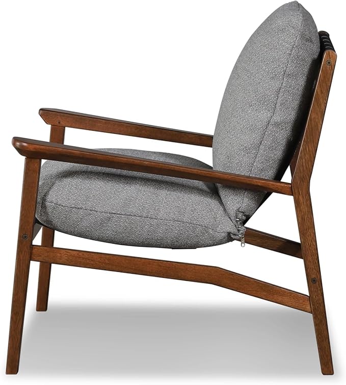 Grain Wood Furniture Solid Wood Mid Century Lounge Chair - Image 7