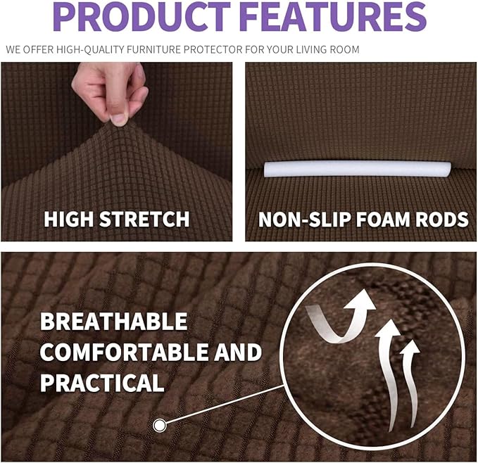 ZNSAYOTX Super Stretch Chair Slipcover Universal Sofa Chair Covers - Image 4