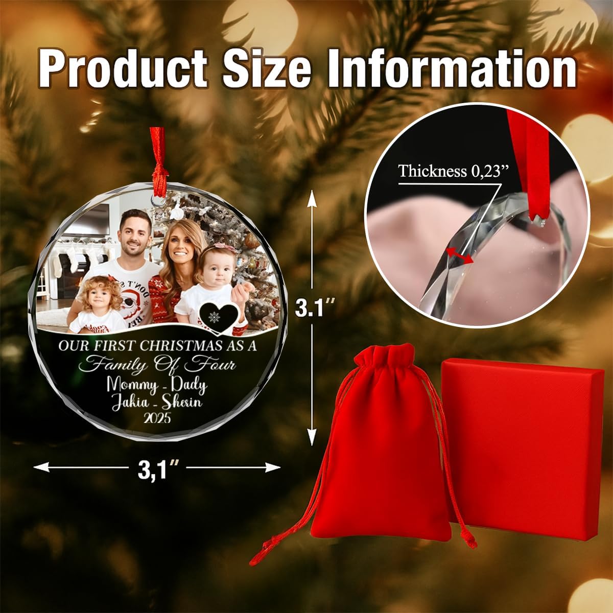 Personalized Christmas Ornaments with Names, Couple Glass Ornament, Custom Wedding Gifts for Couples 2025, Wedding Gift Ideas for Newly Wed Couple, Bride, Bridal Shower, Future Mr & Mrs (F3)