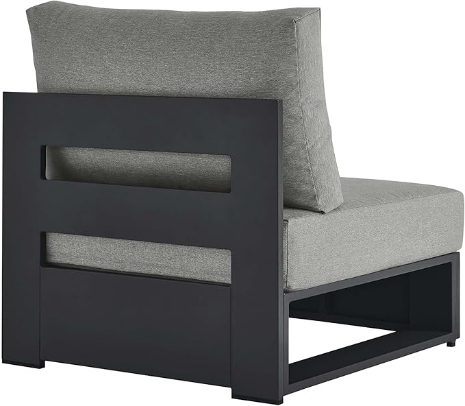 Modway Tahoe Aluminum Armless Patio Gray Modular Weather-Resistant - Image 5