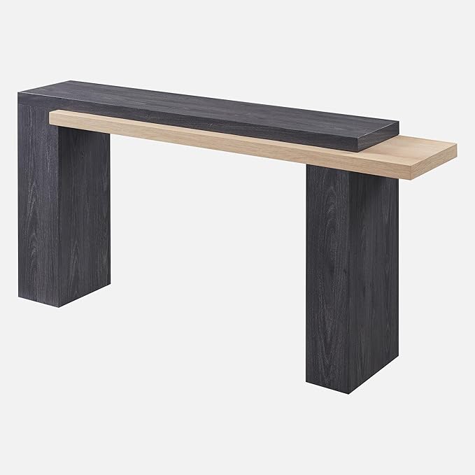 OKD 63 Inch Modern Entryway Console Table, Solid Geometry Accent Sofa Table - Image 8