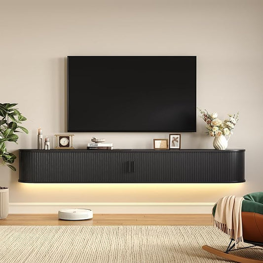80" Floating TV Stand with Power Outlet by ONBRILL