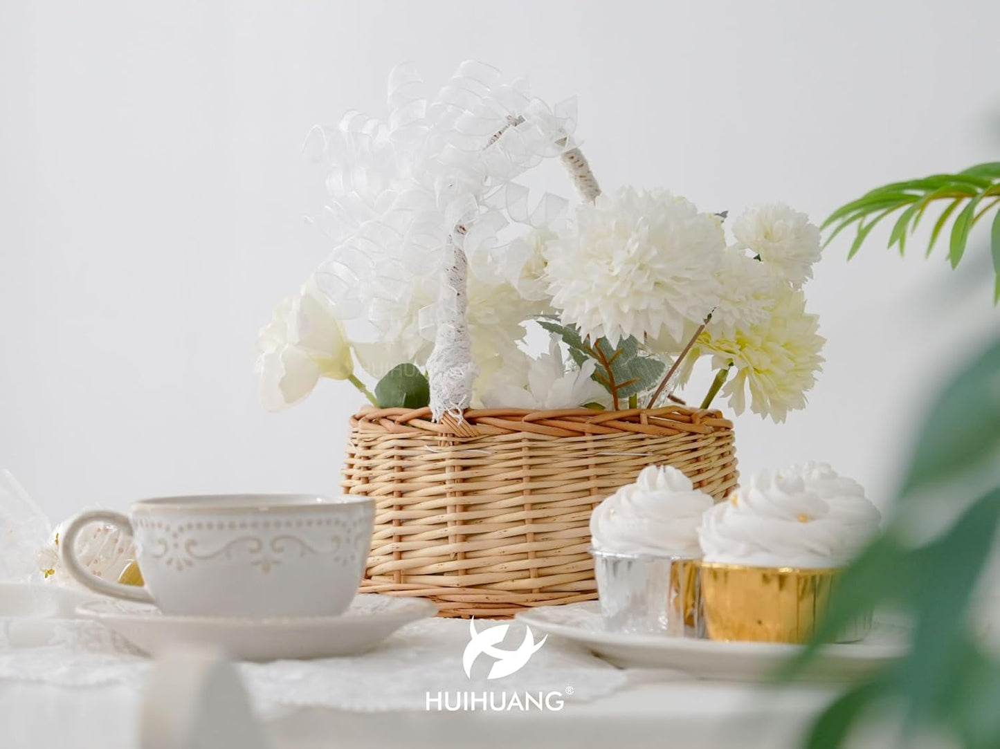 HUIHUANG White Bows for Gift Wrapping Christmas Curly Gift Bows 5 inch x 8 Counts Self-Adhesive Curly Ribbon Bow for Presents, Paper Bag, Party Favors, Wrapping Accessories, Holiday Decor