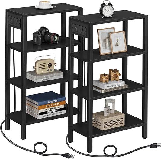 TUTOTAK Narrow Side Table with Charging Station, Small End Table with USB Ports by ChoosetutotakFurnitureBuildYourCozyHome