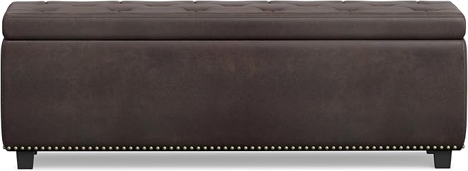 SIMPLIHOME Hamilton Storage Ottoman - Image 6