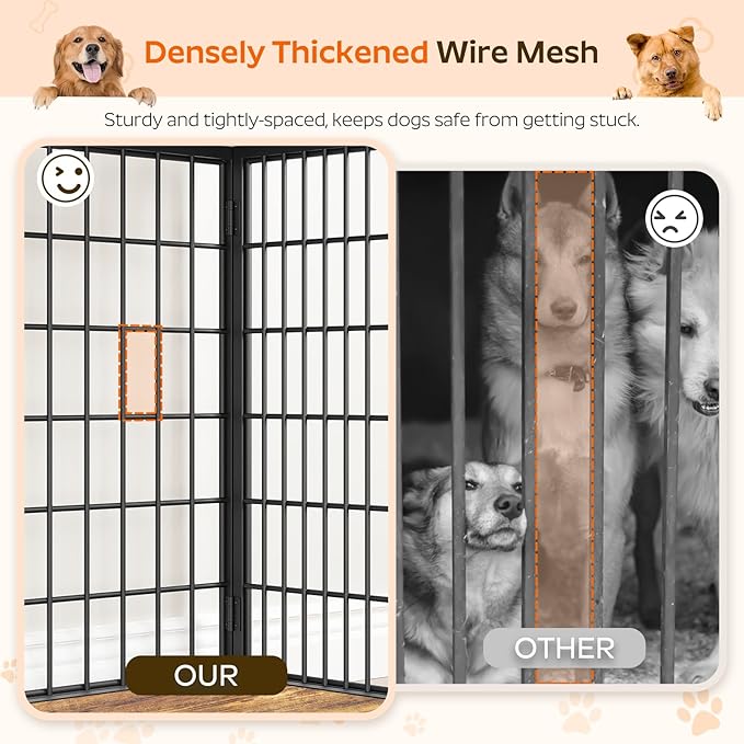 YATINEY Foldable Dog Crate Furniture, Dog Crate - Image 8