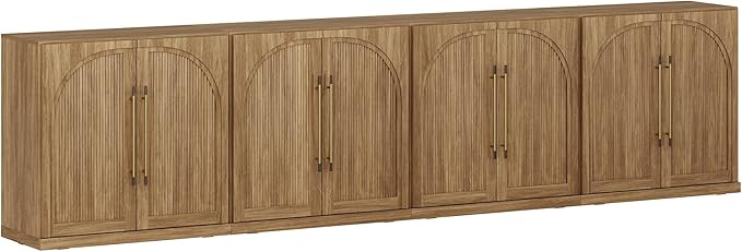 BELLEZE 4-Piece Modular TV Stand Set -Fluted Entertainment Center - Image 9