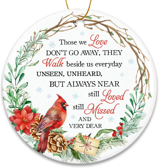 ZAGKOO Cardinal Christmas Ornament - Memorial Christmas Ornament - Sympathy Gifts, Bereavement Gifts for Loss of Loved One - Remembrance Ornaments - Red Cardinal Decoration for Xmas Tree 2025